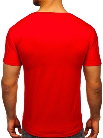 T-shirt con stampa da uomo rossa Bolf KS2098