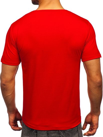 T-shirt con stampa da uomo rossa Bolf KS2652