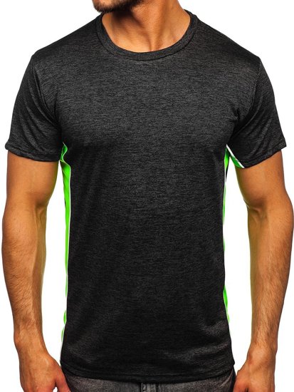 T-shirt da allenamento da uomo nera Bolf HM072