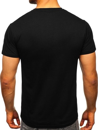 T-shirt da uomo con applicazioni nera Bolf KS2106