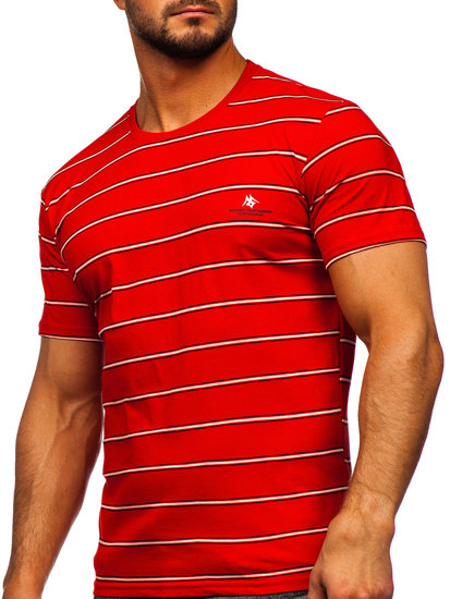 T-shirt da uomo rossa Bolf 14952