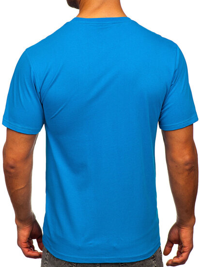 T-shirt in cotone con stampa da uomo bluette Bolf 143000