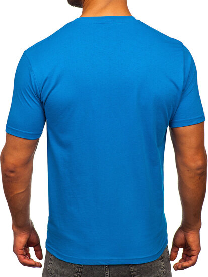 T-shirt in cotone con stampa da uomo bluette Bolf 5035