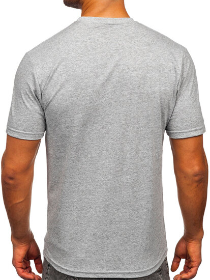 T-shirt in cotone con stampa da uomo grigio Bolf 5035