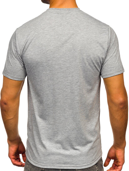 T-shirt in cotone con stampa da uomo grigio Bolf 5052