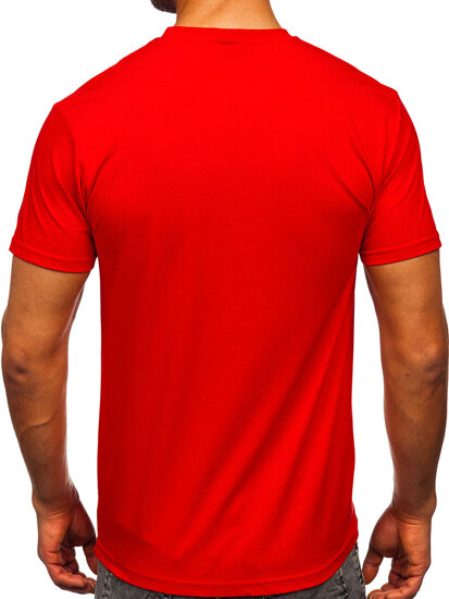 T-shirt in cotone con stampa da uomo rosso Bolf 5035