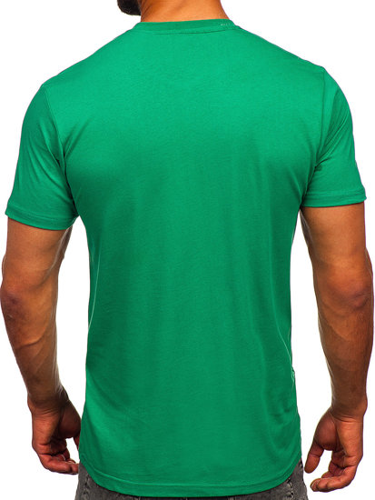 T-shirt in cotone con stampa da uomo verde Bolf 143004