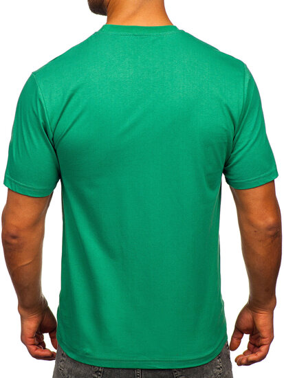 T-shirt in cotone con stampa da uomo verde Bolf 5035