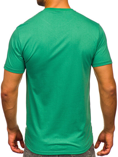 T-shirt in cotone con stampa da uomo verde Bolf 5052