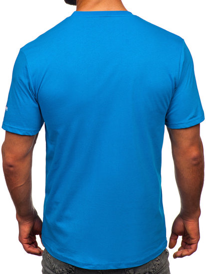 T-shirt in cotone da uomo celeste Bolf 14731