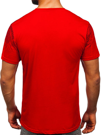 T-shirt in cotone da uomo rossa Bolf 14710