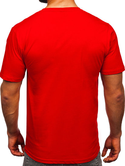 T-shirt in cotone da uomo rossa Bolf 14748