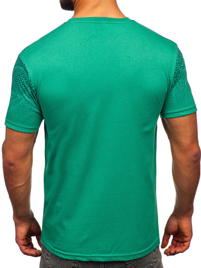 T-shirt in cotone da uomo verde Bolf 14710