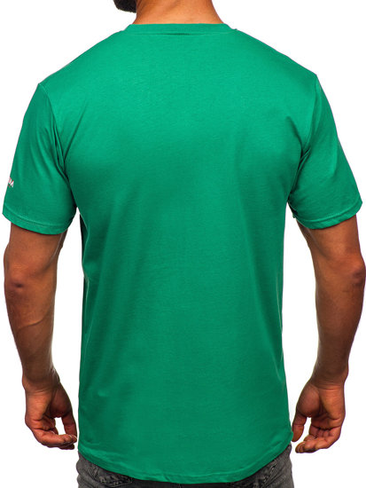 T-shirt in cotone da uomo verde Bolf 14731