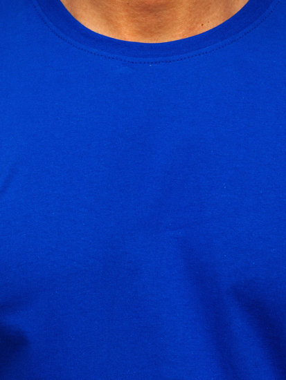 T-shirt in cotone senza stampa da uomo bluette Bolf 192397