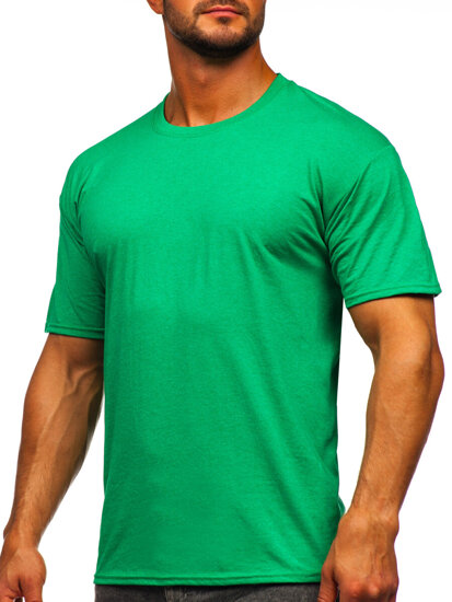 T-shirt senza stampa da uomo verde Bolf B10