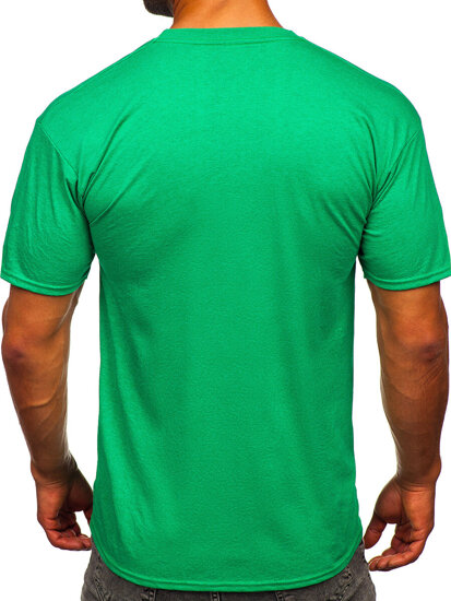 T-shirt senza stampa da uomo verde Bolf B10