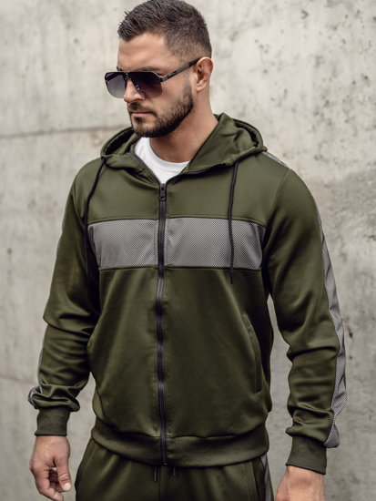 Tuta intera con cappuccio da uomo khaki Bolf 27C8115