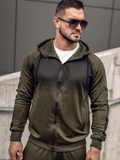 Tuta intera con cappuccio da uomo khaki Bolf 27C8116