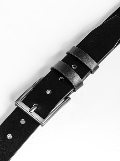 Uomo Cintura in pelle Nero Bolf 831