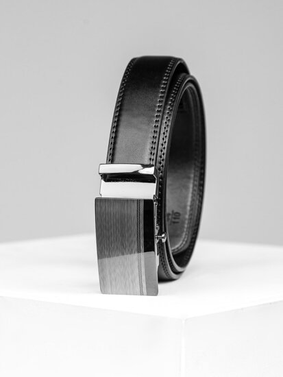 Uomo Cintura in pelle Nero Bolf C001