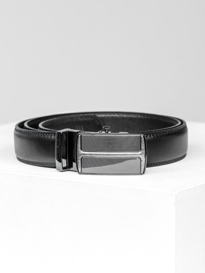 Uomo Cintura in pelle Nero Bolf C002