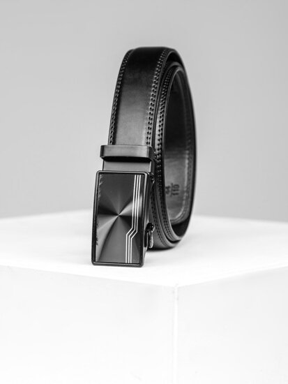 Uomo Cintura in pelle Nero Bolf C003