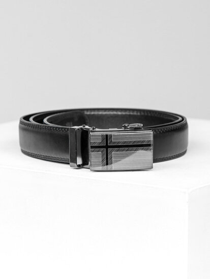 Uomo Cintura in pelle Nero Bolf C009