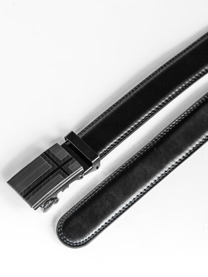 Uomo Cintura in pelle Nero Bolf C009