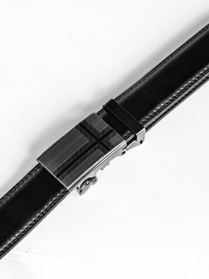 Uomo Cintura in pelle Nero Bolf C009