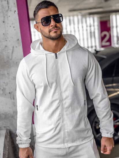 Uomo Completo sportivo con cappuccio Bianco Bolf 3A162A