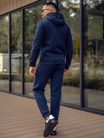 Uomo Completo sportivo con cappuccio Blu scuro Bolf D012