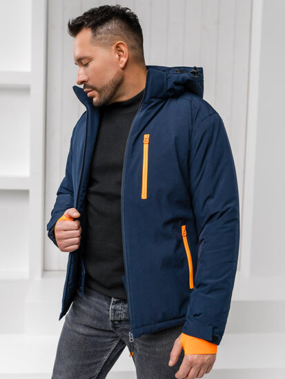 Uomo Giacca invernale trapuntata oversize Blu scuro Bolf HH011A1