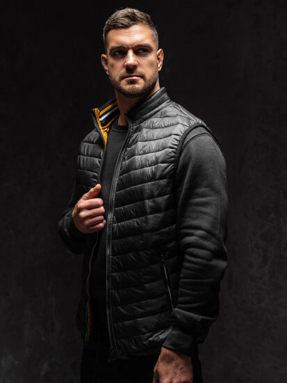 Uomo Gilet trapuntato Nero Bolf 7103A1