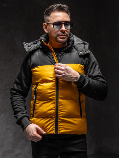 Uomo Gilet trapuntato con cappuccio Camel Bolf 1189A1