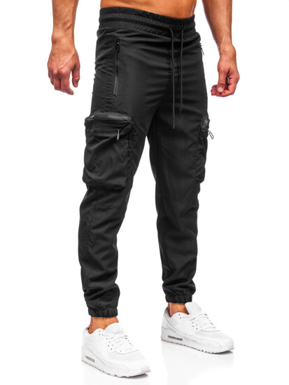 Uomo Joggers cargo Nero Bolf HSS296