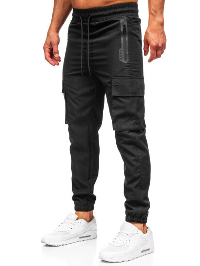 Uomo Joggers cargo Nero Bolf HSS297