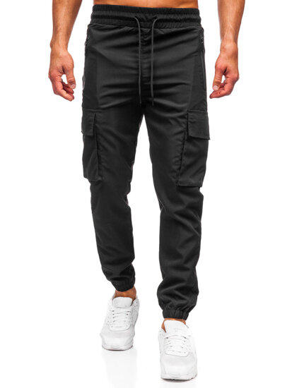 Uomo Joggers cargo Nero Bolf HSS297