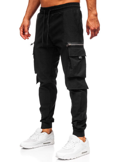 Uomo Joggers cargo Nero Bolf K12