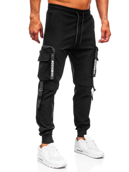 Uomo Joggers cargo Nero Bolf K13