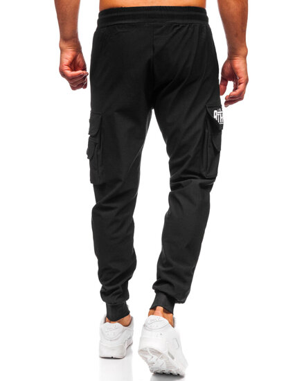 Uomo Joggers cargo Nero Bolf K16