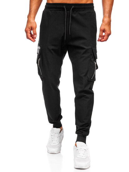 Uomo Joggers cargo Nero Bolf K16