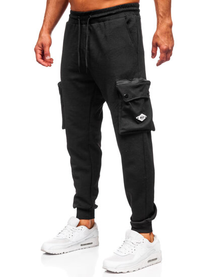 Uomo Joggers cargo Nero Bolf K17