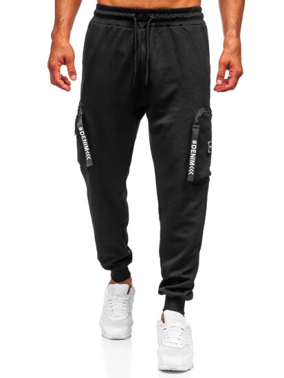 Uomo Joggers cargo Nero Bolf K18