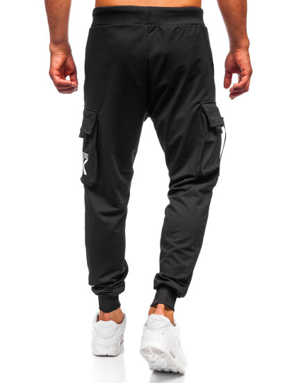 Uomo Joggers cargo Nero Bolf K19