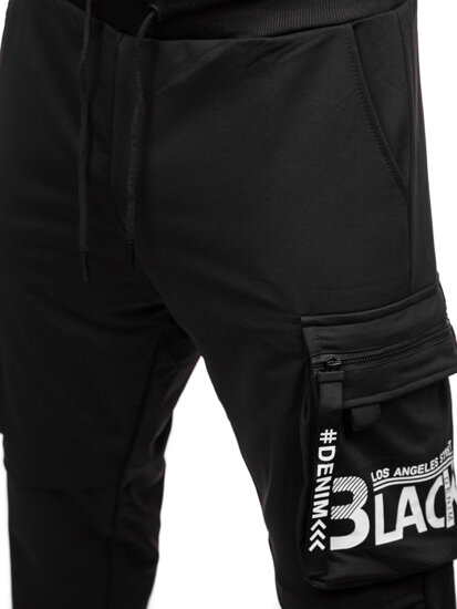 Uomo Joggers cargo Nero Bolf K19