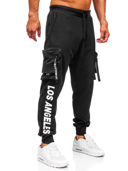 Uomo Joggers cargo Nero Bolf K21