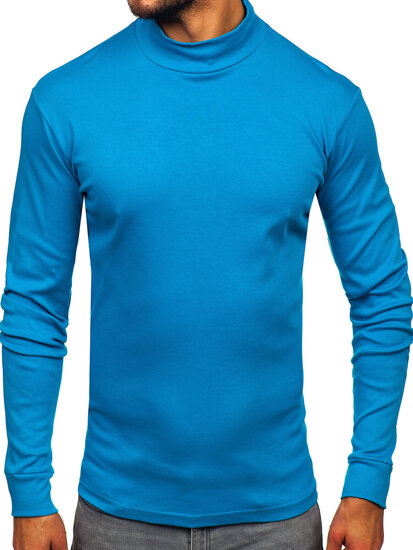 Uomo Maglione a collo alto Blu Bolf 534