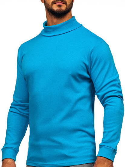 Uomo Maglione a collo alto basic Blu Bolf 535