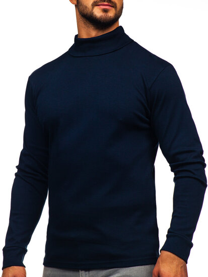 Uomo Maglione a collo alto basic Blu inchiostro Bolf 535